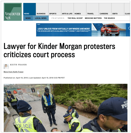 Kinder Morgan Article - Vancouver Sun